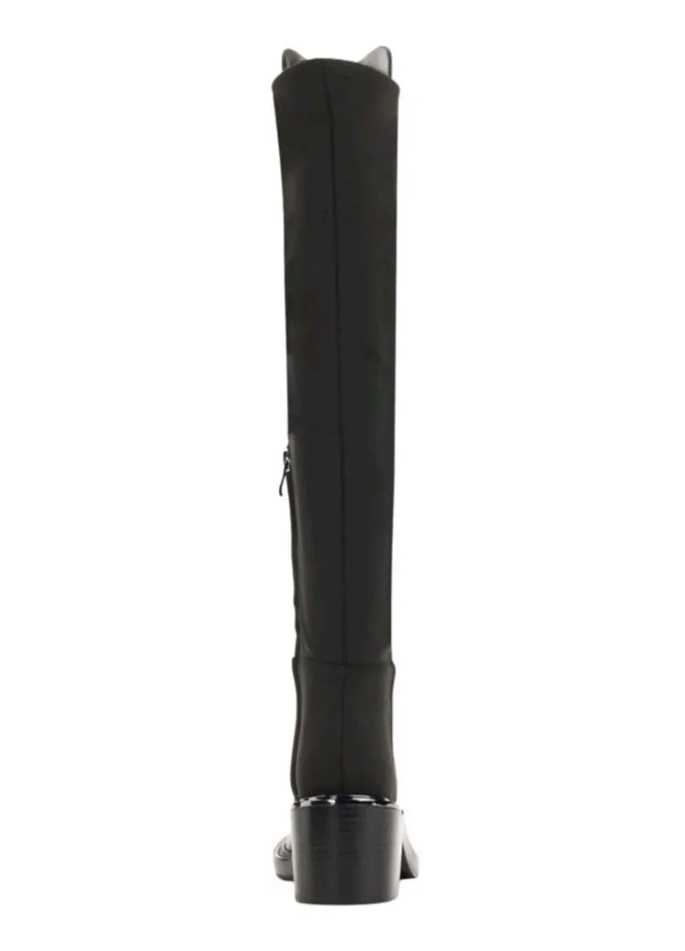 DKNY Black Smooth Heeled Over The Knee High Boots With Metallic Accents Size 6M